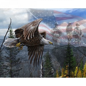 Free Like an Eagle Digital Panel, David Textiles 