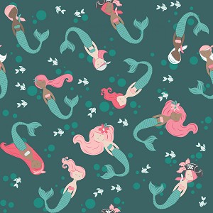 Ahoy Mermaids C10340 Ocean Mermaids Riley Blake 