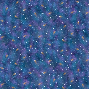 Arctic Nights C1143 Night Shooting Stars Timeless Treasures 