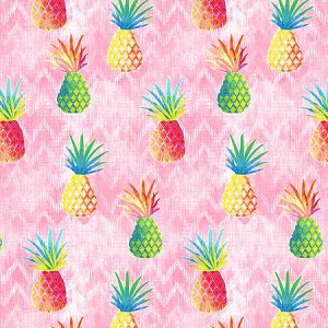 Colorful Pineapples C7445 Pink, Timeless Treasures 