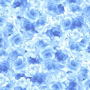 Bluebird C8449 White Packed Medium Flowers Timeless Treasures 