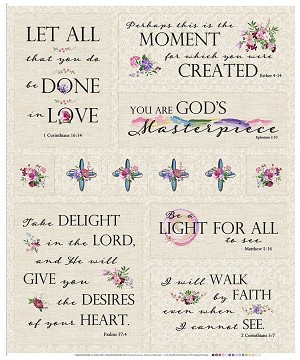 Hearts Desire C8488 Panel Wing and a Prayer Timeless Treasures 