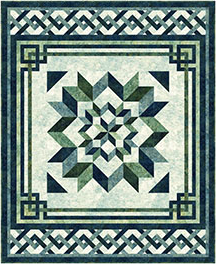 New Stonehenge Carpenters Apprentice Blue Planet Pine Ridge Queen Quilt Kit Northcott 