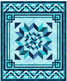 New Stonehenge Carpenters Apprentice Midnight Peacock Twin Quilt Kit Northcott 