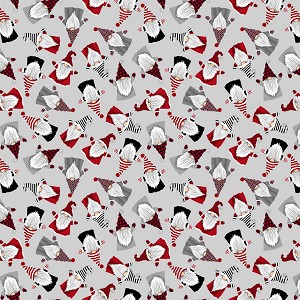 Gnome for the Holiday CD1365 Grey Mini Snow Fun Gnomes Timeless Treasures 
