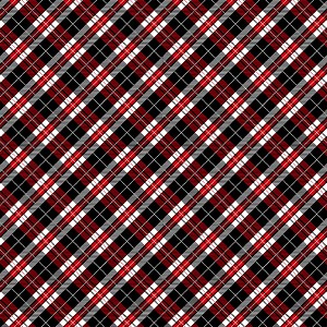 Gnome for the Holiday CD1368 Red Holiday Small Bias Plaid Timeless Treasures 