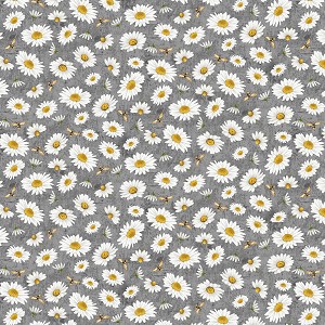 Honey Bee Farm CD2397 Slate Tossed Bee and Daisy Florals Timeless Treasures 