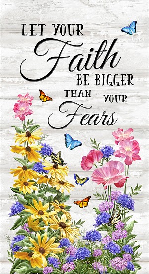 Faith Panel CD3437 Grey 24 Inch Henry Glass 