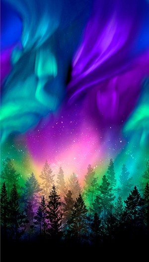 Multi Aurora Northern Lights Panel CD8456 Timeless Treasures 