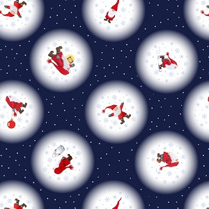 Keep Believing CE15 3 Tomten Snowballs Dark Blue Lewis and Irene 