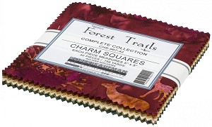 Forest Trails Artisan Batik 5 Inch Charm Pack Squares Robert Kaufman 