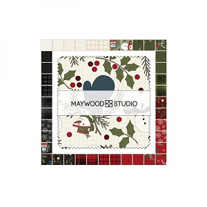 Holly Jolly Flannel 10 Inch Square Layer Cake Maywood Studio 