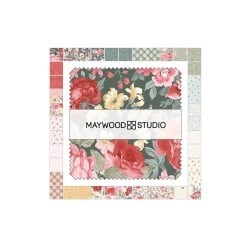 La Fleur Flannel 5 Inch Square Charm Pack Maywood Studio 