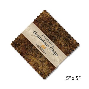 Stonehenge Gradations Chips Iron Ore Charm Pack, Northcott 