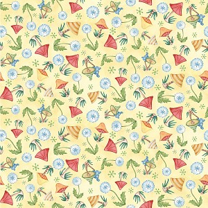 Better Gnomes and Gardens 11237 Yellow Tossed Mushrooms Michael Miller 