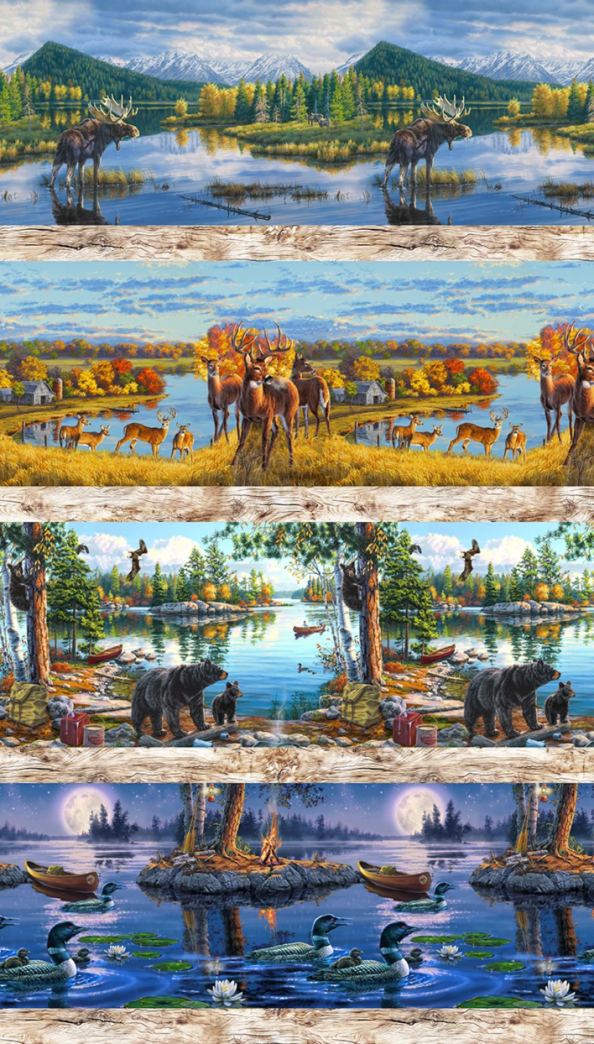 North Country Border Stripe 12453 Multi Michael Miller 