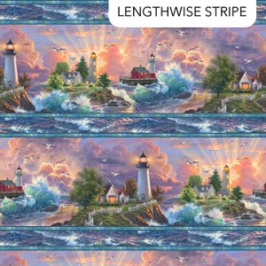 Safe Harbor DP24966 55 Digital Lighthouse Border Stripe Abraham Hunter Northcott 
