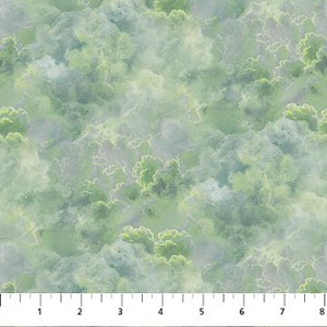 Moonlight Kisses DP26729 73 Digital Green Clouds Northcott 