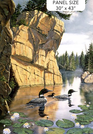 Naturescapes Still Waters DP26790 44 Loon Lake Panel Northcott 