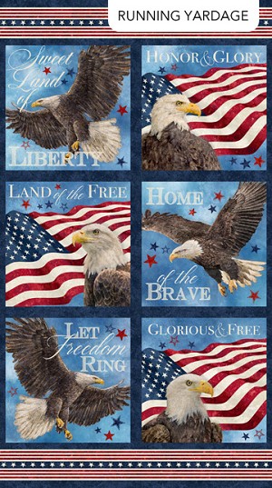 Stars and Stripes 13 DP27879 49 Navy 6 Pack Eagles Northcott 