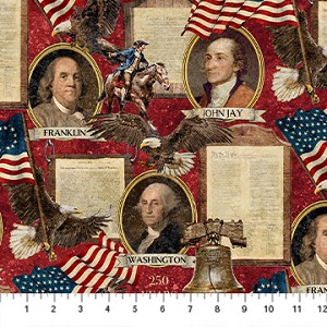 America 250 Stonehenge DP28368 24 Red Presidents Northcott 
