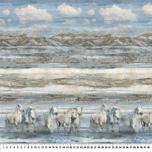 Running Free DP28587 42 Horses Ombre Northcott 