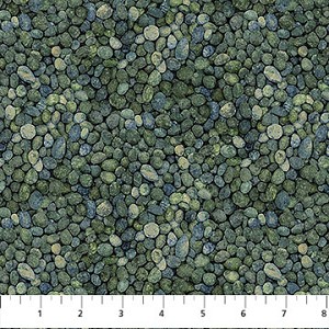 Rooted Stonehenge DP28768 69 Green Pebbles Northcott 
