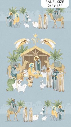 The Nativity DP28990 42 Blue 24 Inch Panel Northcott 