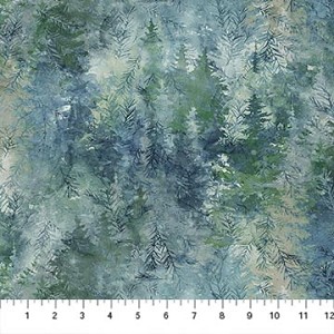 Altitude DP29156 43 Blue Multi Trees Northcott 