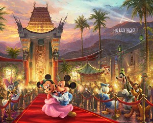Disney Dreams DS20519C1 In Hollywood Digital Panel Thomas Kincaid David Textiles 