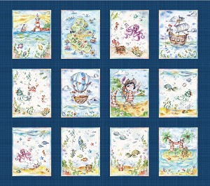 Enchanted Seas Pirate 4932 PA Rectangle Panel P and B Textiles 