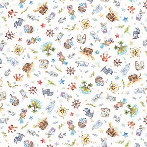 Enchanted Seas Pirate 4939 MU Pirate Toss P and B Textiles 