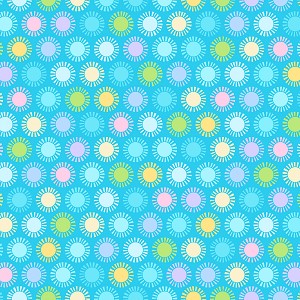 Playtime Flannel Prints F10455 Q Aqua Sun Maywood Studio 