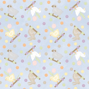 Little Chicks Flannel F10561 B Blue Pull Toys Maywood Studio 