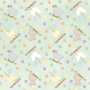 Little Chicks Flannel F10561 G Green Pull Toys Maywood Studio 