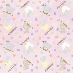 Little Chicks Flannel F10561 VR Purple Pull Toys Maywood Studio 