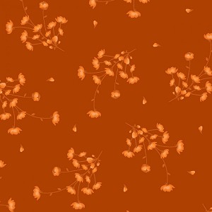 Harvest Rose Flannel F10633 O Little Sprig Orange Maywood Studio 