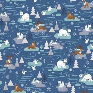 Northern Lights Flannel F15000 Ocean Main Riley Blake 