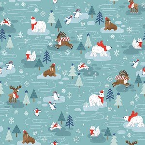 Northern Lights Flannel F15000 Turq Main Riley Blake 