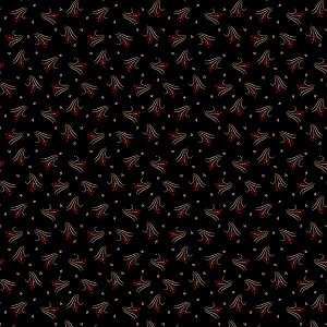 Mercantile Flannels F171117 Black Tiny Berries Marcus Fabrics 
