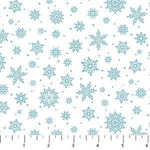 Woodland Woolies Flannel F27267 10 White Snowflakes Northcott 