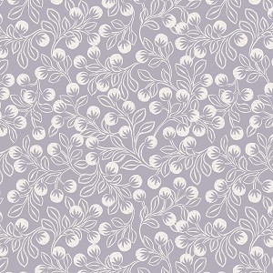Secret Winter Garden Flannel F658 3  Iced Lavender Snowberries 