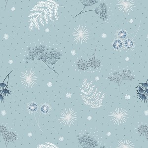 Secret Winter Garden Flannel F659 2  Mist Blue Frosted Garden Lewis and Irene 