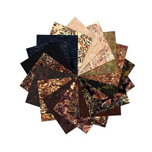 Hoffman Batik Fat Quarter Bundle Coffee 