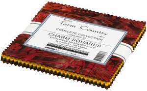 Farm Country Artisan Batik 5 Inch Charm Pack Squares Robert Kaufman 
