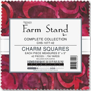 Farm Stand 5 Inch Batik Charm Pack Artisan Batik Robert Kaufman 
