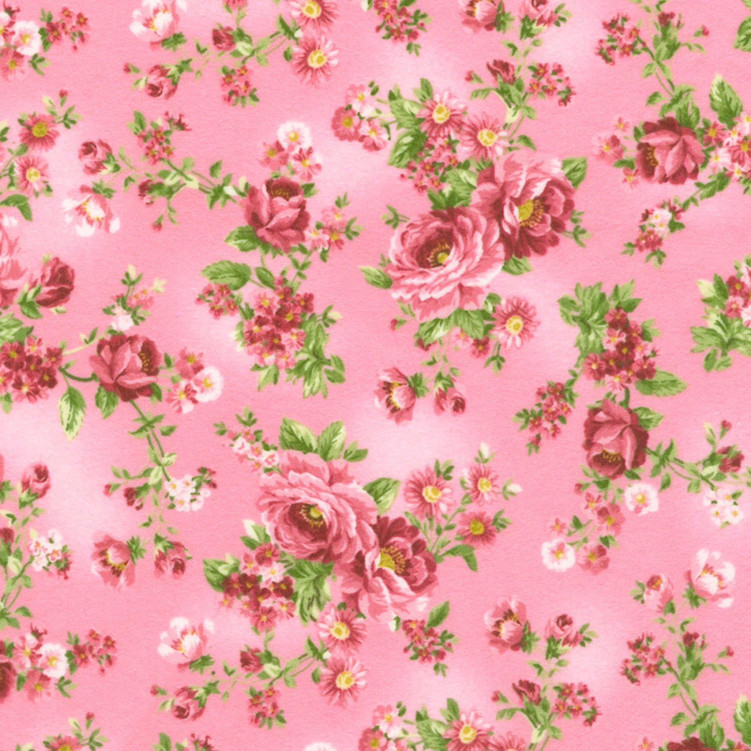 Bouquet of Roses Flannel F21366 472 Dahlia Robert Kaufman 