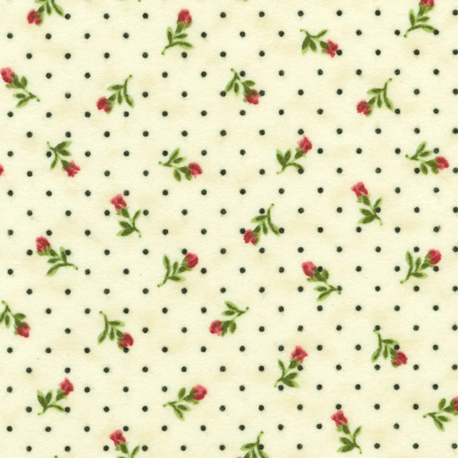 Bouquet of Roses Flannel F21369 84 Cream Robert Kaufman 