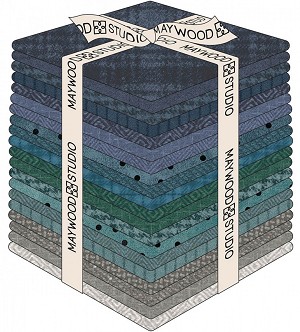 Easy Cakes Quilt Kit Flannel Woolies Stormy Seas F18510 Q Maywood Studios 