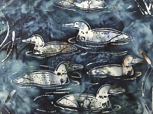 G2204 21 Teal Loons Exclusive Hoffman Batik Hingeley Road Quilting 